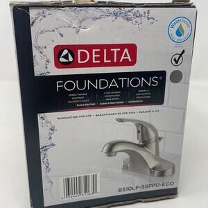 NIB Delta Brushed Nickel Foundations 1-Handle Bathroom Faucet